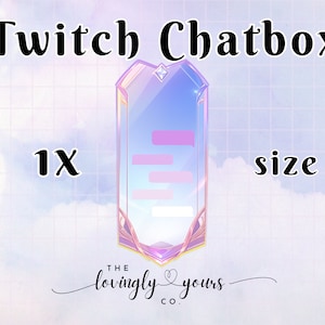 Twitch Chat PNG Digital Download Stream Sub Chatbox Bit Twitch Chat Widget Twitch Overlay | Pink Gem
