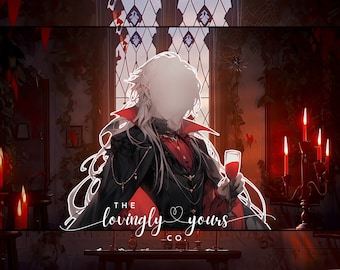 4k Animated Haunted Background Spooky Room Vtuber Background Twitch Overlay Seamless Loop Red Spooky Vtuber Background