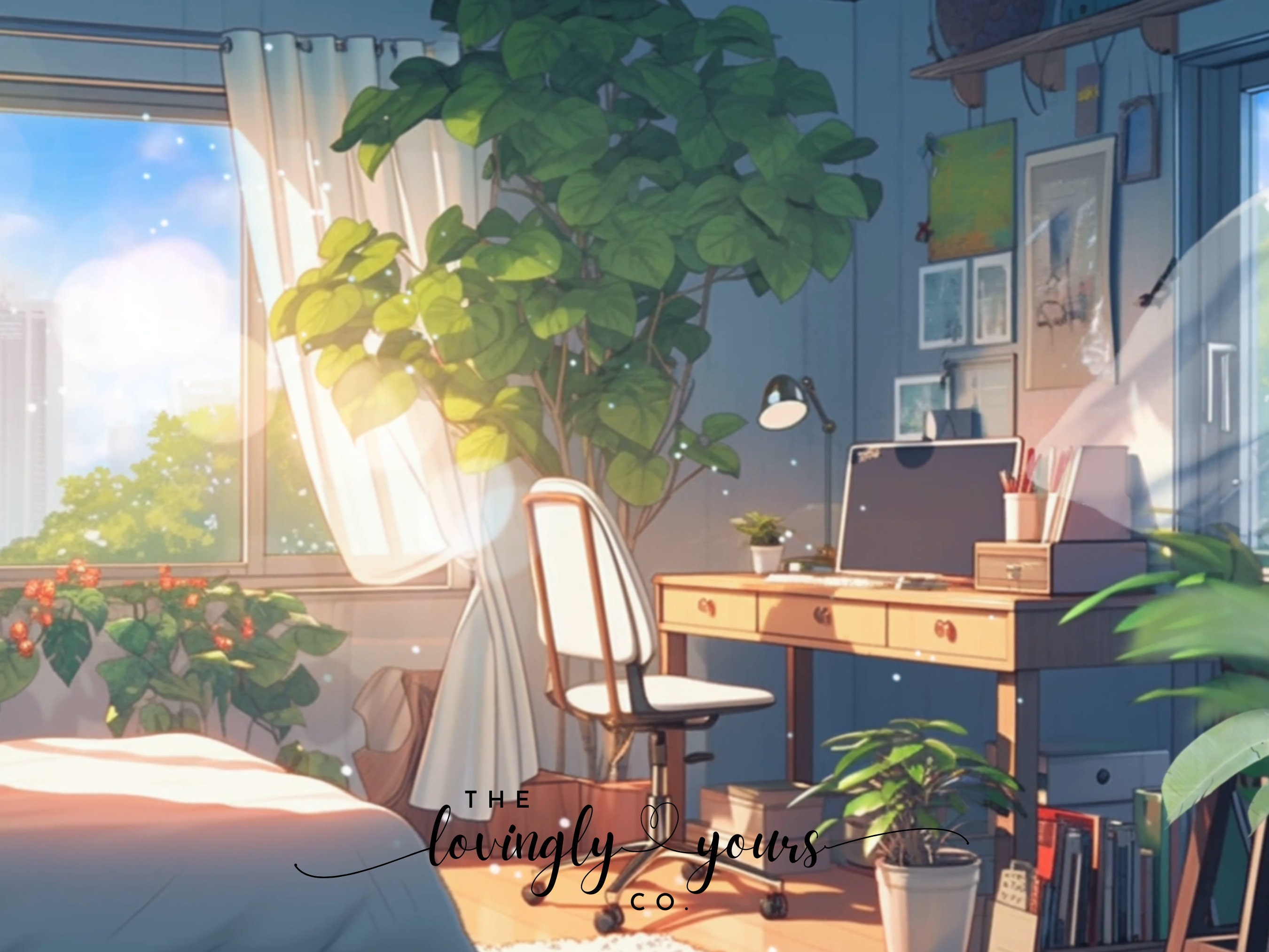 4k Animated Lofi Bedroom Background Cozy Anime Style Room - Etsy