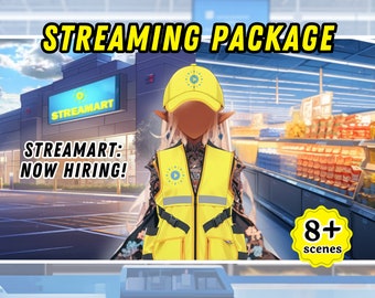 Vtuber Animated Background Cozy Anime Style Store Vtuber Background Grocery Store Twitch Overlay Talk Show | Streamart