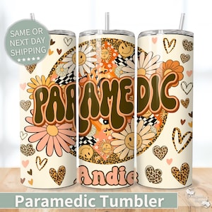 Personalized Paramedic Tumbler, Custom Name Paramedic Coffee Mug, Paramedic Christmas Gift, Paramedic Travel Coffee Cup, Gift for Paramedics