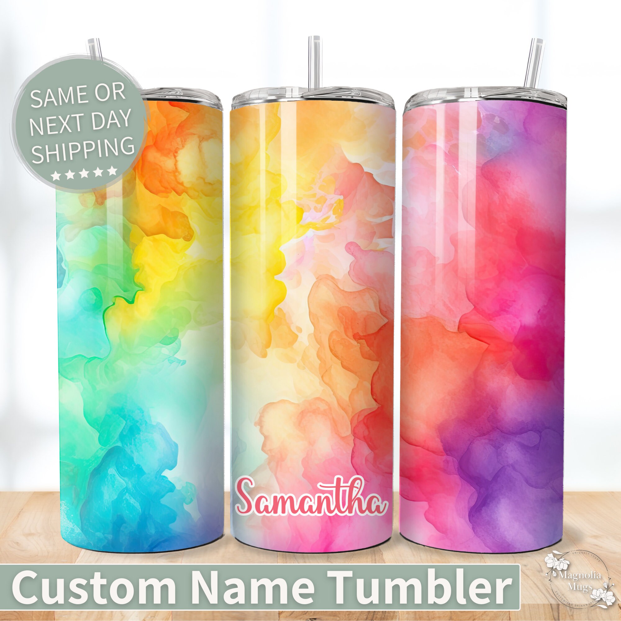 Faux Blue Jeans Tumbler with Custom Name Patch – Instantly Unique Gifts