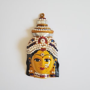 Goddess Vara Lakshmi face - Lakshmi festival - Gowri face - Navarathri - Ammavaru face - Durga mata - Gowri-ma face - Vara lakshmi face