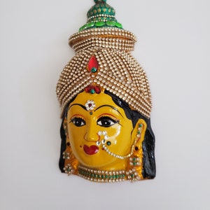 Goddess Vara Lakshmi face - Lakshmi festival - Gowri face - Navarathri - Ammavaru face - Durga mata - Gowri-ma face - Vara lakshmi face