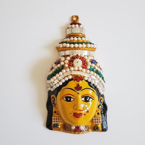 Goddess Vara Lakshmi face - Lakshmi festival - Gowri face - Navarathri - Ammavaru face - Durga mata - Gowri-ma face - Vara lakshmi face