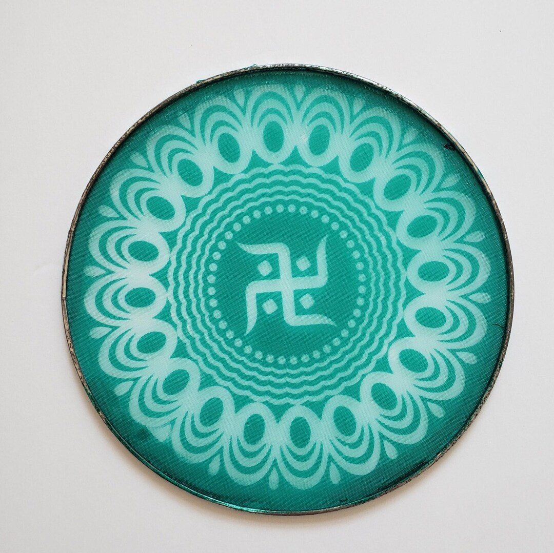 FLOWER RANGOLI STENCIL, 7.5 Inches Big Rangoli Stencil, Muggu Stencil