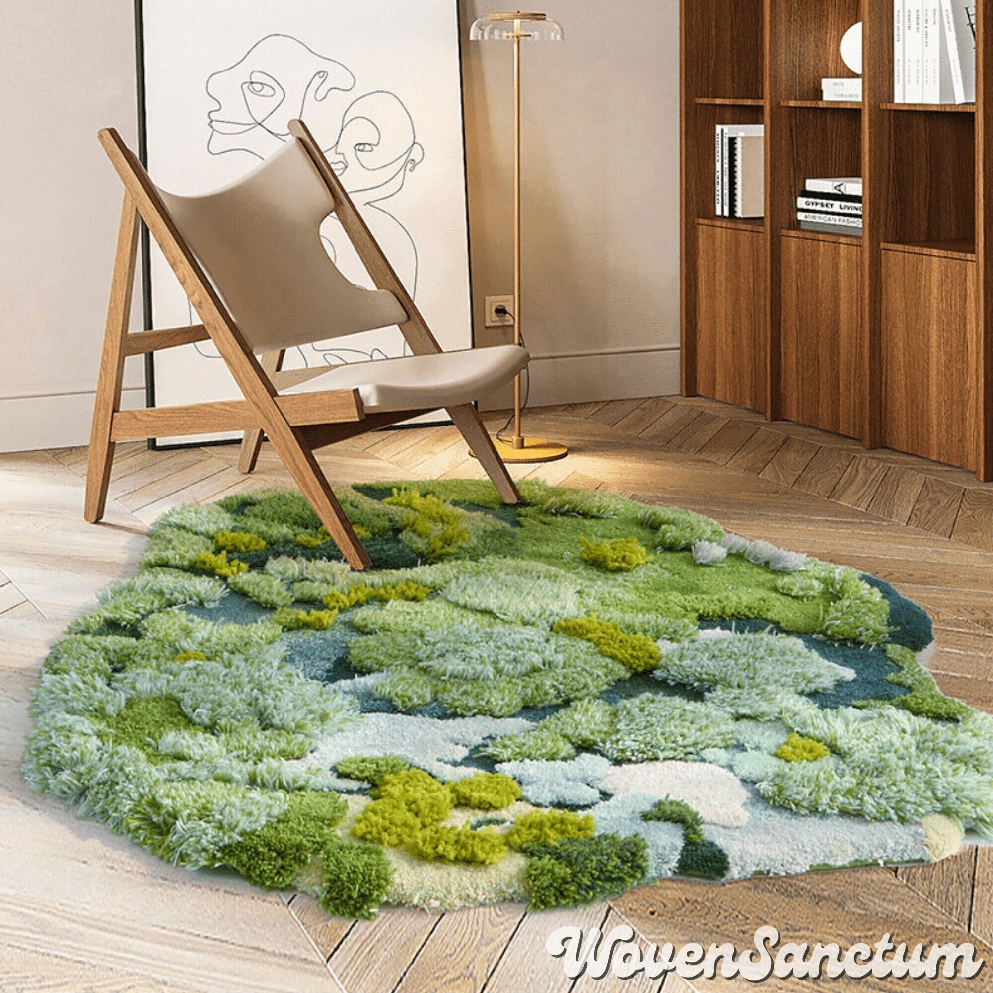 Green Moss Rug Fairycore Rug Green Handmade Rug Bathroom Etsy UK