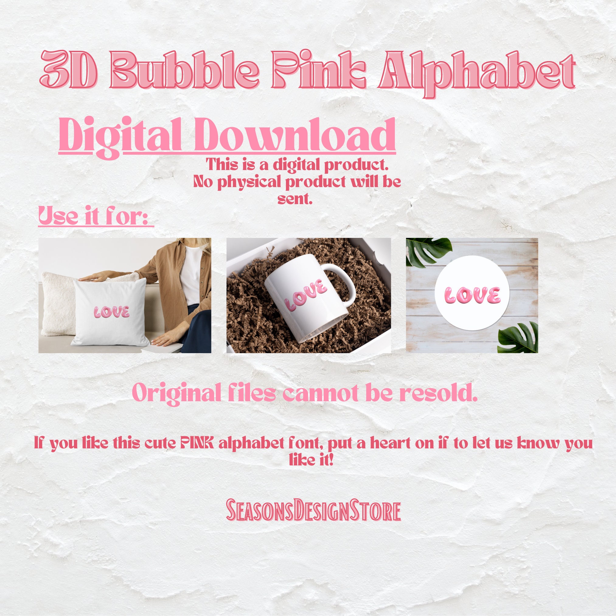 Pink Bubble Font SVG, Bubble Letters, Pink Alphabet, Digital Font, Font Bundle, Font Svg ...