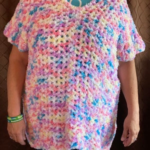 Fluffy Rainbow Colored Soft Sweater