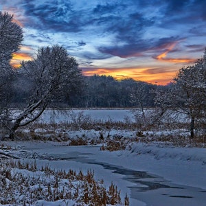 Winterscape, Clouds,God,Light,Marsh,Natural world,Outdoors,Pond,The Good Life,UTA,Weather,Forest,Frozen,Landscape,Nature,Sunset,Water,Winter