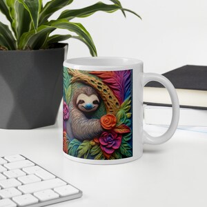 Adorable Sloth Coffee Mug - Cute Sloth Cup for Animal Lovers"