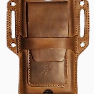 Funda para móvil con cinturón de piel - cartera