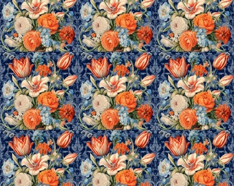 Tulips and Roses Wallpaper Pattern