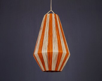 Handmade light suspension natural colorful raffia fiber pendant lampshade, light suspension , cozy home lampshade