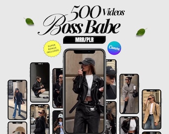 500 BOSSBABE Faceless Reels/500 Aesthetic Videos Social media/Mrr Plr Dfy Reels/Faceless Marketing/Faceless Content /Passive Income/
