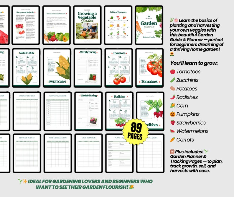 Garden Planner & Growing Guide for Beginners | Vegetable Garden Planner ...