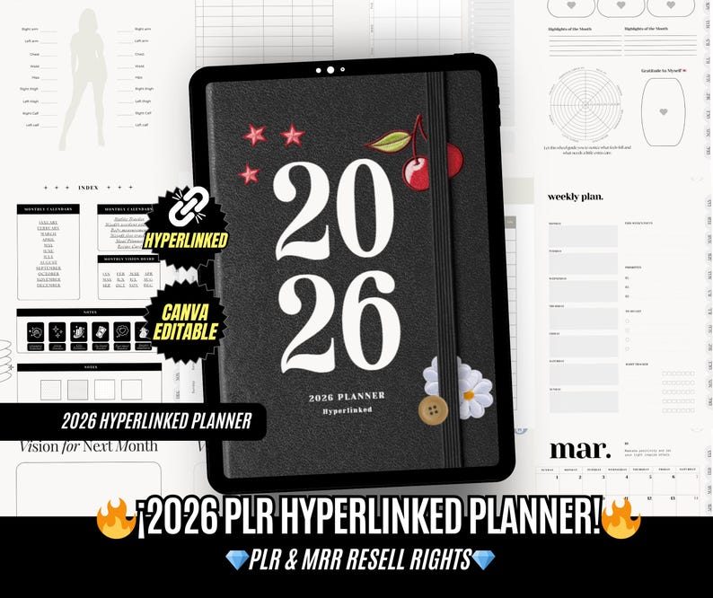 2026 Hyperlinked Planner | PLR Digital Products & Master Resell Rights ...