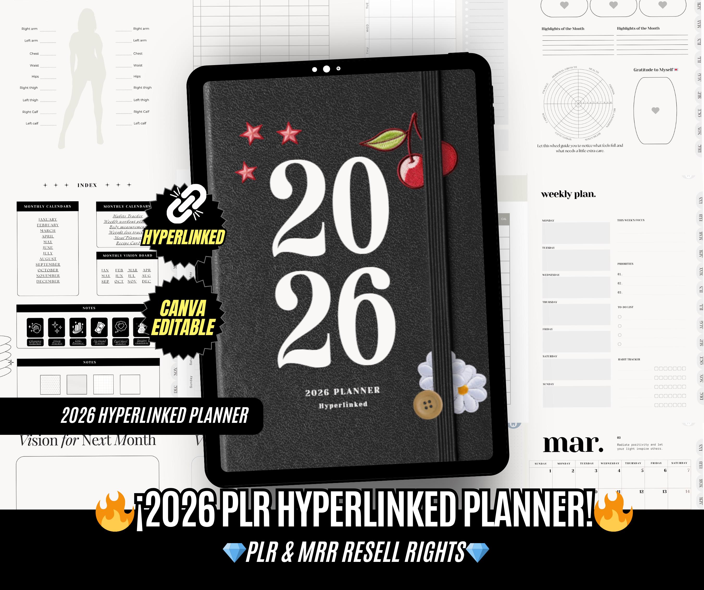 2026 Hyperlinked Planner | PLR Digital Products & Master Resell Rights ...