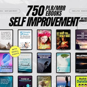 PLR電子書籍自己啓発バンドル/再販権付きデジタルブック750冊/電子書籍バンドル/自己啓発/デジタル製品受動的収入/MRR