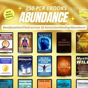 PLR EBOOKS Manifestatie & Overvloed Bundel/250 Spirituele eBooks/Wet van Aantrekking, Chakra's, Genezing/Geldmanifestatie/Liefde manifesteren.