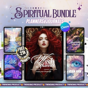 PLR Spiritual Planners Journal Bundle/Digital Planners for Manifestation,Chakra Healing,Spiritual Awakening/MRR/Passive Income/Lead Magnet.