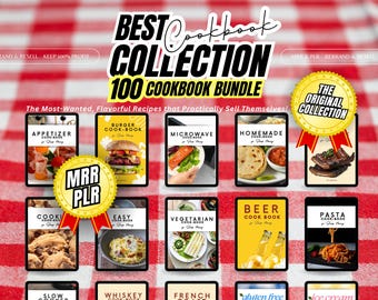 PLR EBOOKS CookBook Bundle/100 Digital CookBook With Resell Rights/Ebook Bundle/Digital Recipe book/Digital Product/Passive Income/MRR/