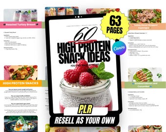 High Protein Recipes: 60 Snack Recipes with Ingredients, Instructions & Protein Info | Fitness Ebook, Diet Plan, Digital Recipe Book