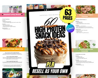 High Protein Recipes: 60 Snack Recipes with Ingredients, Instructions & Protein Info | Fitness Ebook, Diet Plan, Digital Recipe Book