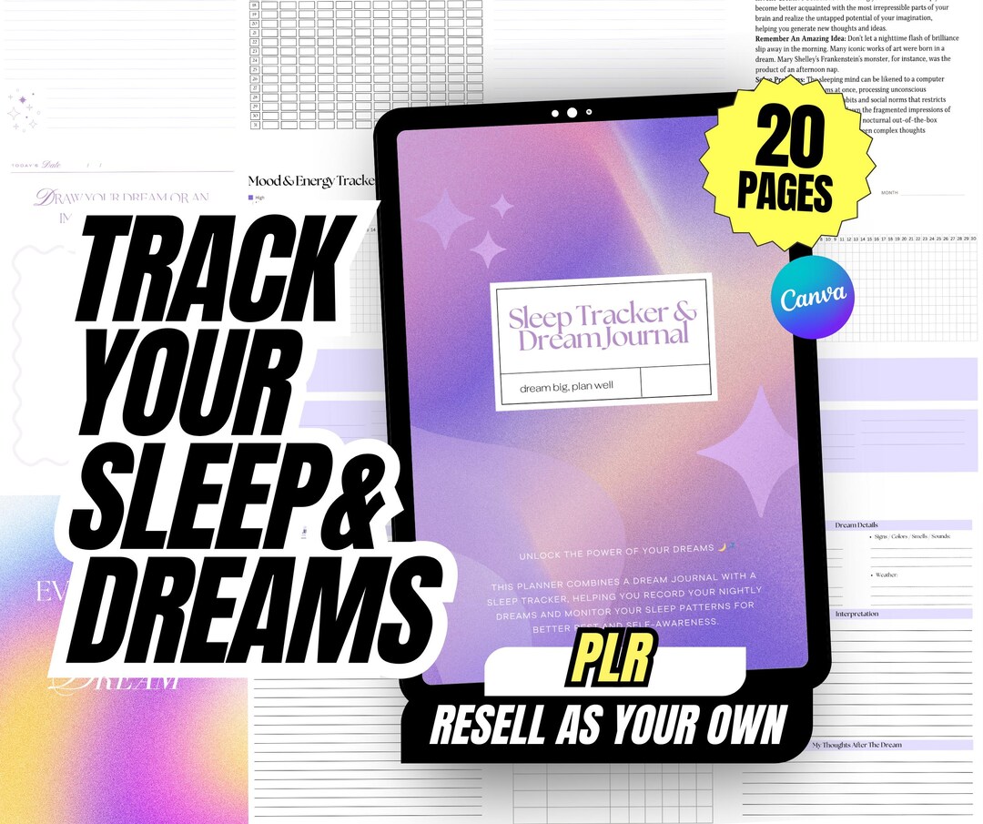 Sleep Tracker & Dream Journal | Habit Tracker, Self-care Planner ...