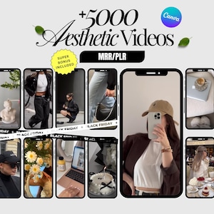 5000+ VIDEOS For Reels Instagram & TikTok | MRR/PLR Stock Video for Passive Income | Faceless Digital Marketing | Social Media Manager|Canva