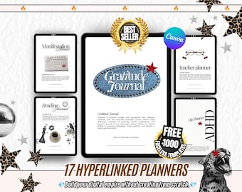 17 Hyperlinked Planners Bundle | PLR MRR Digital Products | Digital Planners, Planner Template | Resell Rights | Passive Income.