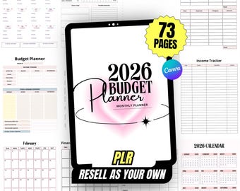 Budget Planner & Finance Planner | Weekly Budget Planner, Savings Tracker, Bill Tracker, Budget Templates | Canva PLR Digital Planner Book