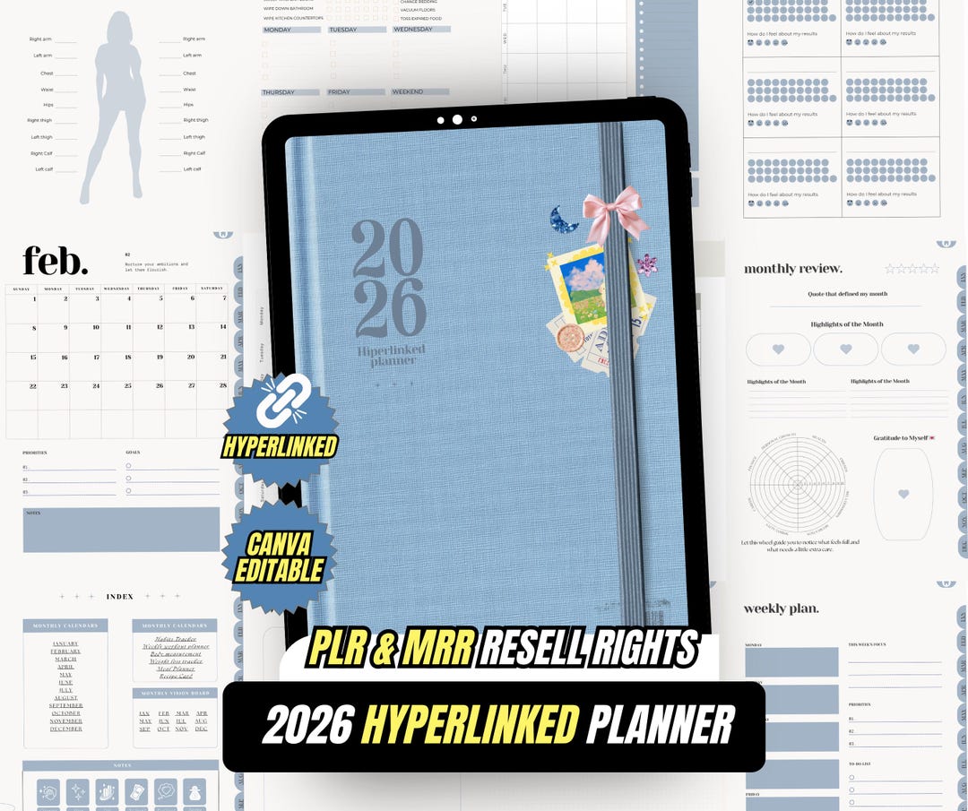 2026 Hyperlinked Planner | PLR Digital Products & Master Resell Rights ...