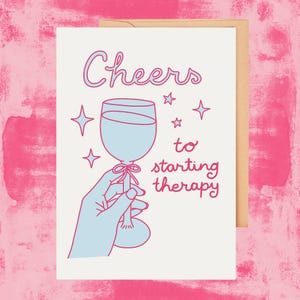 Carte de célébration, cadeau de thérapie, citations de thérapie, thérapie drôle