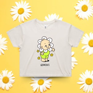Gemini Zodiac Shirt, Kewpie Baby Art, Gemini Zodiac Gift, Zodiac Shirt, Halloween Crop Top