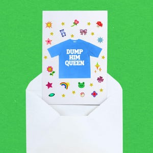 Dump Him, Dump Him Karte, Karte für Ihre BFF, lustige Break Up Karte, Beileid Karte