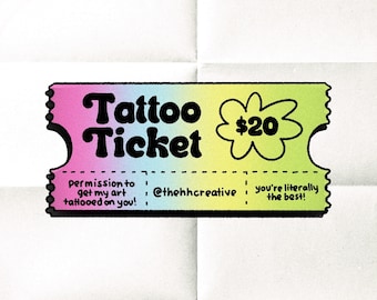 Biglietto per il permesso di tatuaggio