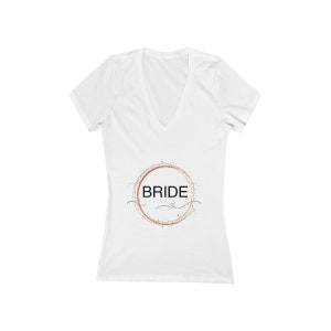 Bride Short Sleeve Deep V-Neck Tee