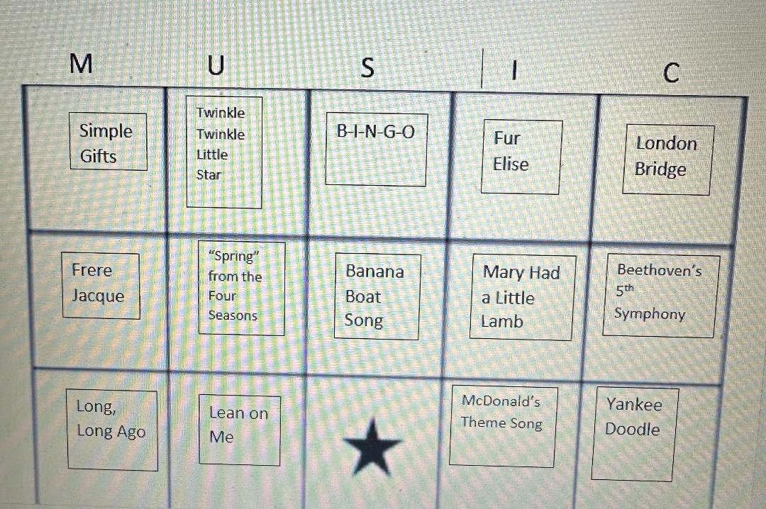 Editable Bingo Game Board includes Song Music Sheets Etsy