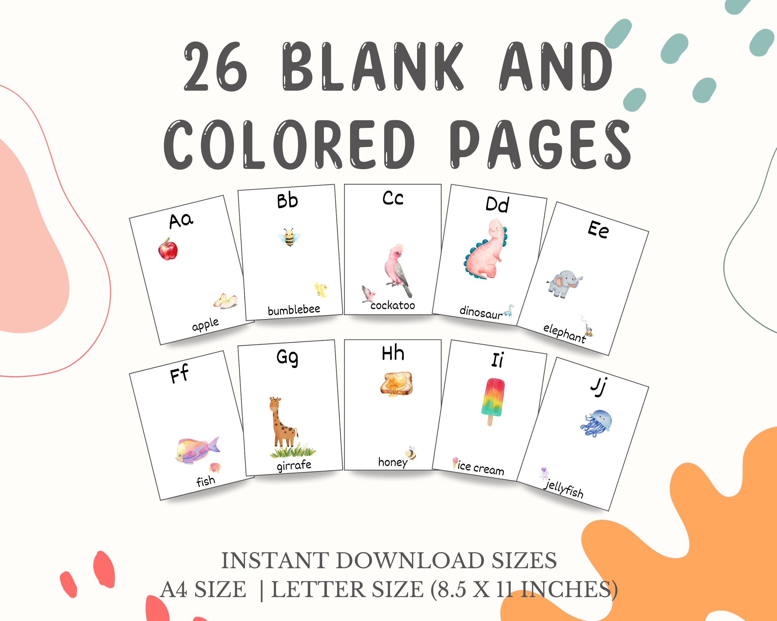Handprint Alphabet Handprint Alphabet Printable ABC Handprint Book