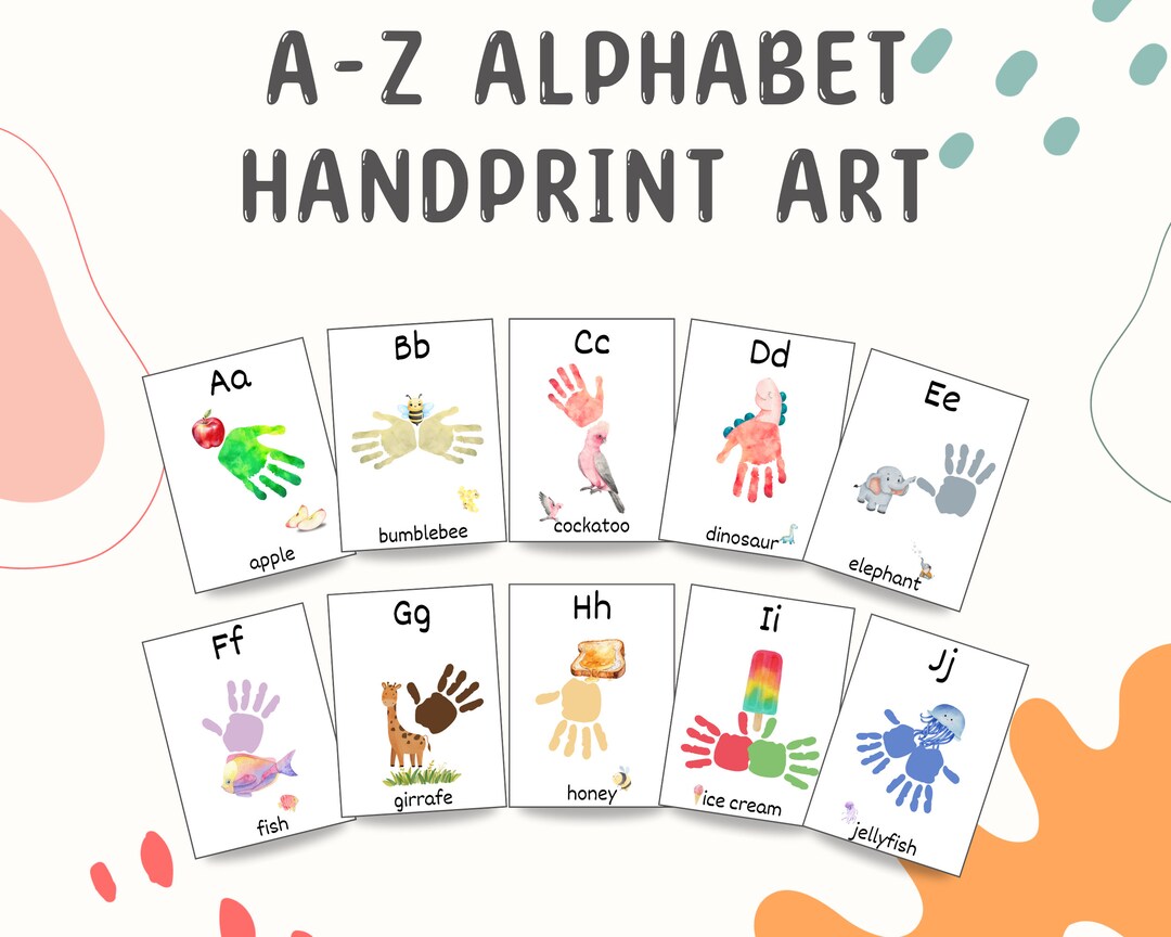 Handprint Alphabet Handprint Alphabet Printable ABC Handprint Book
