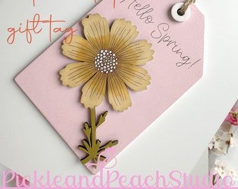 Floral Mother's Day Gift Tag SVG – Laser Cut File (Digital Download)