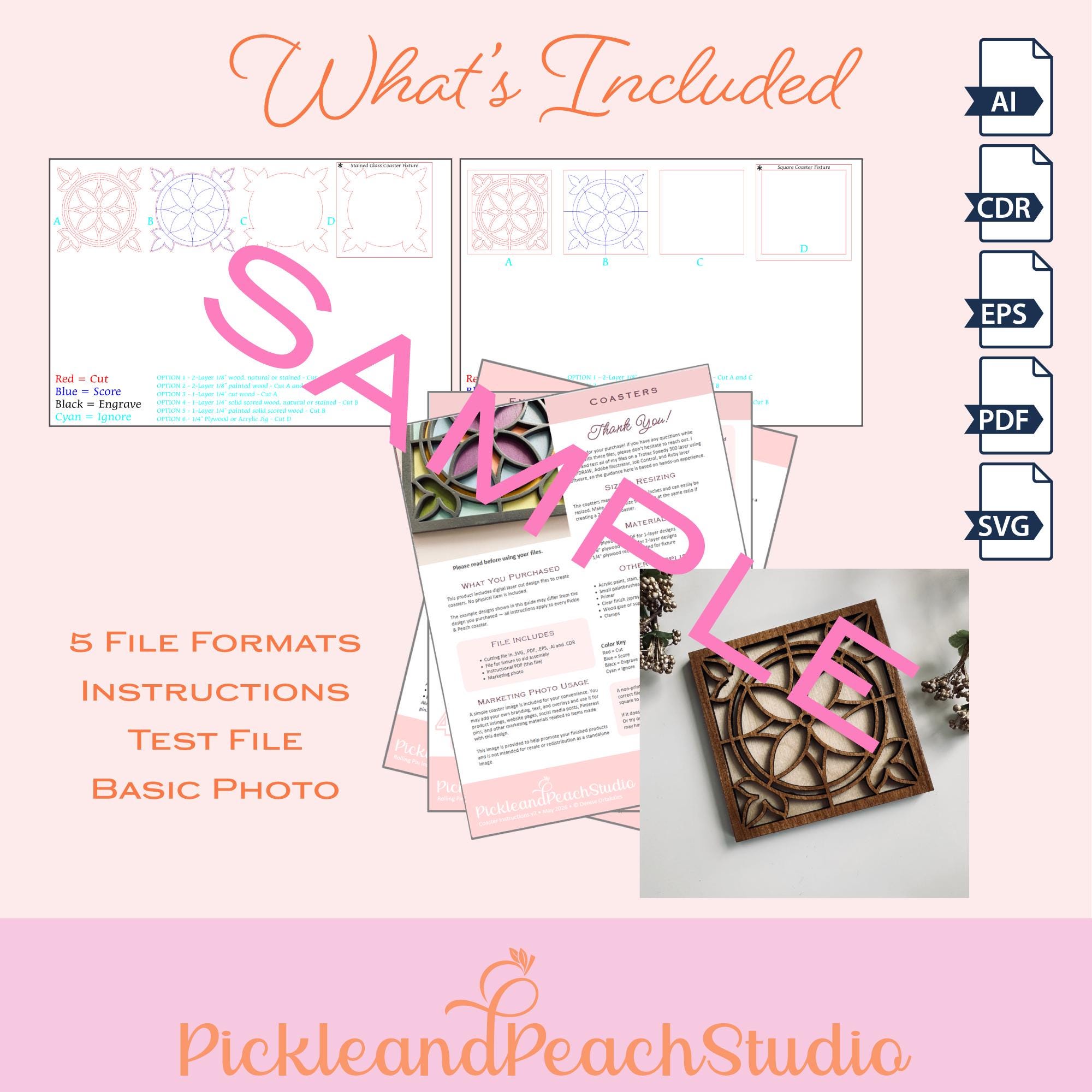 Insult Coasters Vector Cloud Coasters - Vector File for Laser Cutting, 5 Variations Included ...