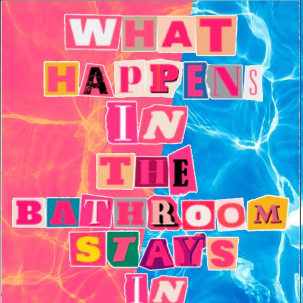 Blue Bathroom Art Etsy