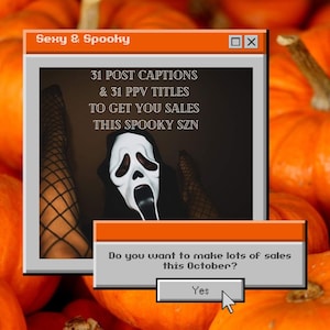 31 days of Halloween post captions and ppv titles for onlyfans, fansly, manyvids and more BUNDLE DEAL
