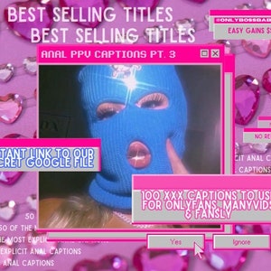 ANAL Captions, deel 3 voor Onlyfans, Manyvids, Fansly en meer: 100 ppv-titels