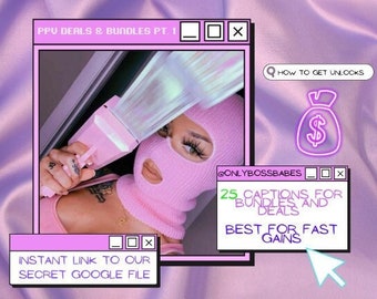 DEALS&BUNDLES Onlyfans captions Pt.1 25 ppv titles / fanvue / fansly / chaterbate / many vids