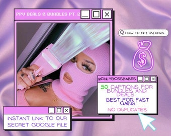 DEALS&BUNDLES pt.2 Onlyfans captions 50 ppv titles / fanvue / fansly / chaterbate / many vids