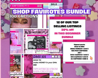 Onlyfans captions & more - bundle for beginners! Our shop's TOP SELLING files
