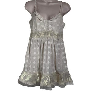 Vintage Free People Sequin Metallic Empire Waist Top, Women's Size 8 image 1